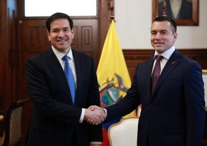 Marco Rubio llega a Ecuador en medio de ofensiva de EE.UU. contra el narcotráfico