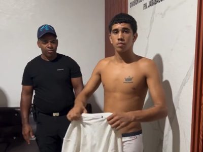 Prófugo se entrega a periodista y es presentado al Dicrim