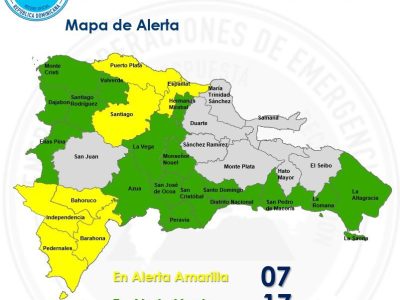 Vaguada golpea el país: COE coloca siete provincias en alerta amarilla y reporta 150 viviendas afectadas