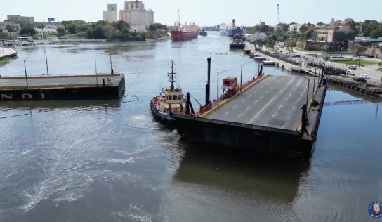 Puente Flotante será cerrado este sábado durante dos horas por paso de embarcaciones