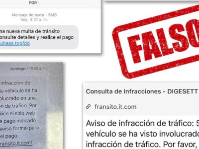Digesett alerta sobre mensajes falsos de multas de tránsito