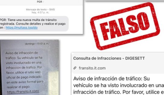 Digesett alerta sobre mensajes falsos de multas de tránsito