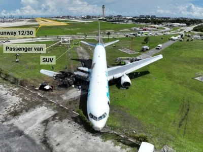 Avión de Amazon Air volaba a 327 km/h segundos antes del accidente que dejó cinco cubanos muertos en Miami
